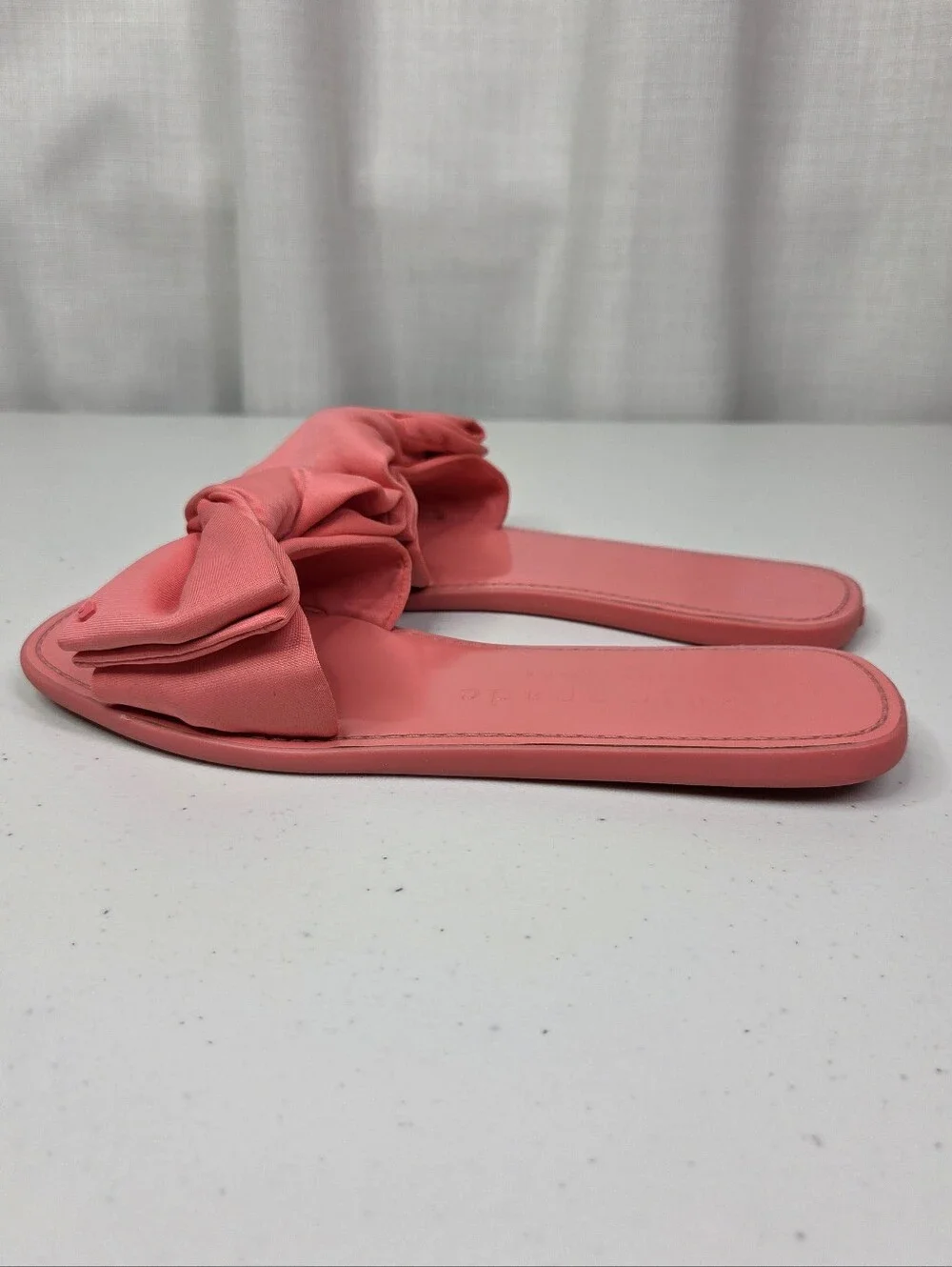 Kate Spade Bikini Bow Slide Sandals Women’s Coral Pink with Knot Bow Shoes